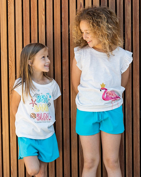 Girls Shorts Aqua