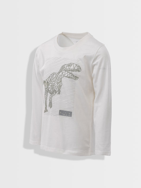 T-shirt Star White Dino