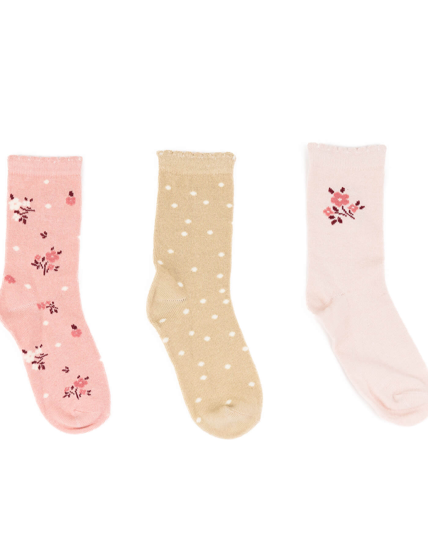 Girls' socks FLOWERS 3 pieces