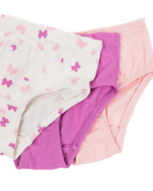 Girls' briefs BUTTERFLY 3 pieces