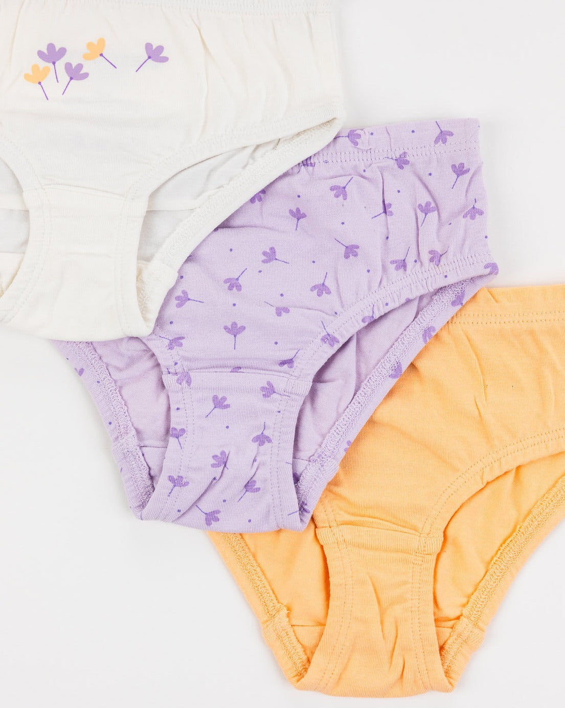 Girls' briefs FLOWERS 3 pieces