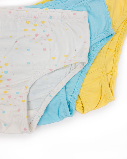 Girls' briefs HEARTS 3 pieces