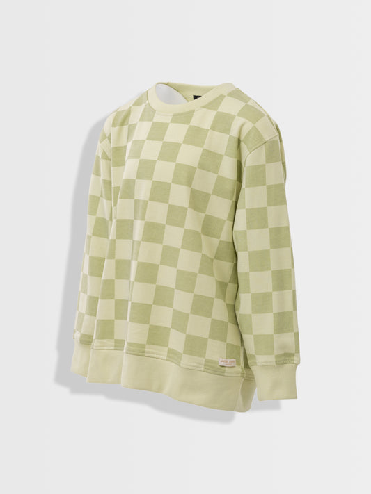 Organic Oversized Pullover Aloe Wash Checks