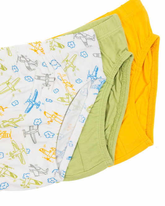 Boys' briefs PLANE 3 pieces