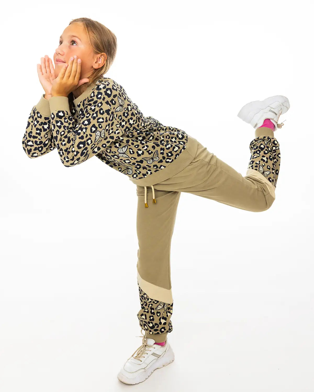 Girls Joggers Leopard