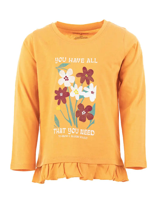Girls Shirt Bloom Orange