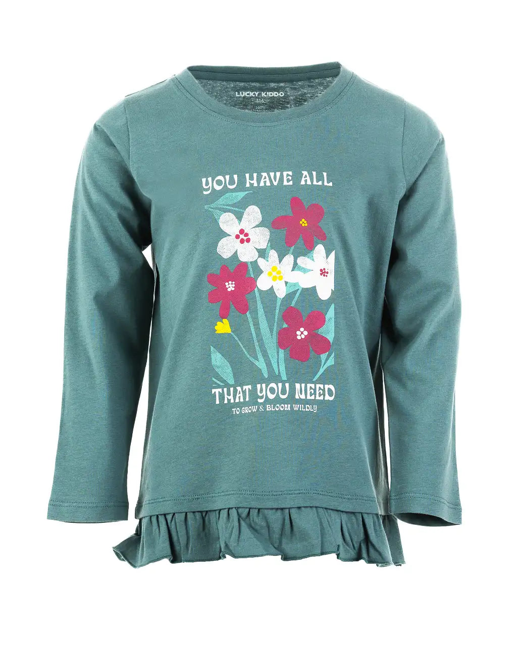 Girls Shirt Bloom Green