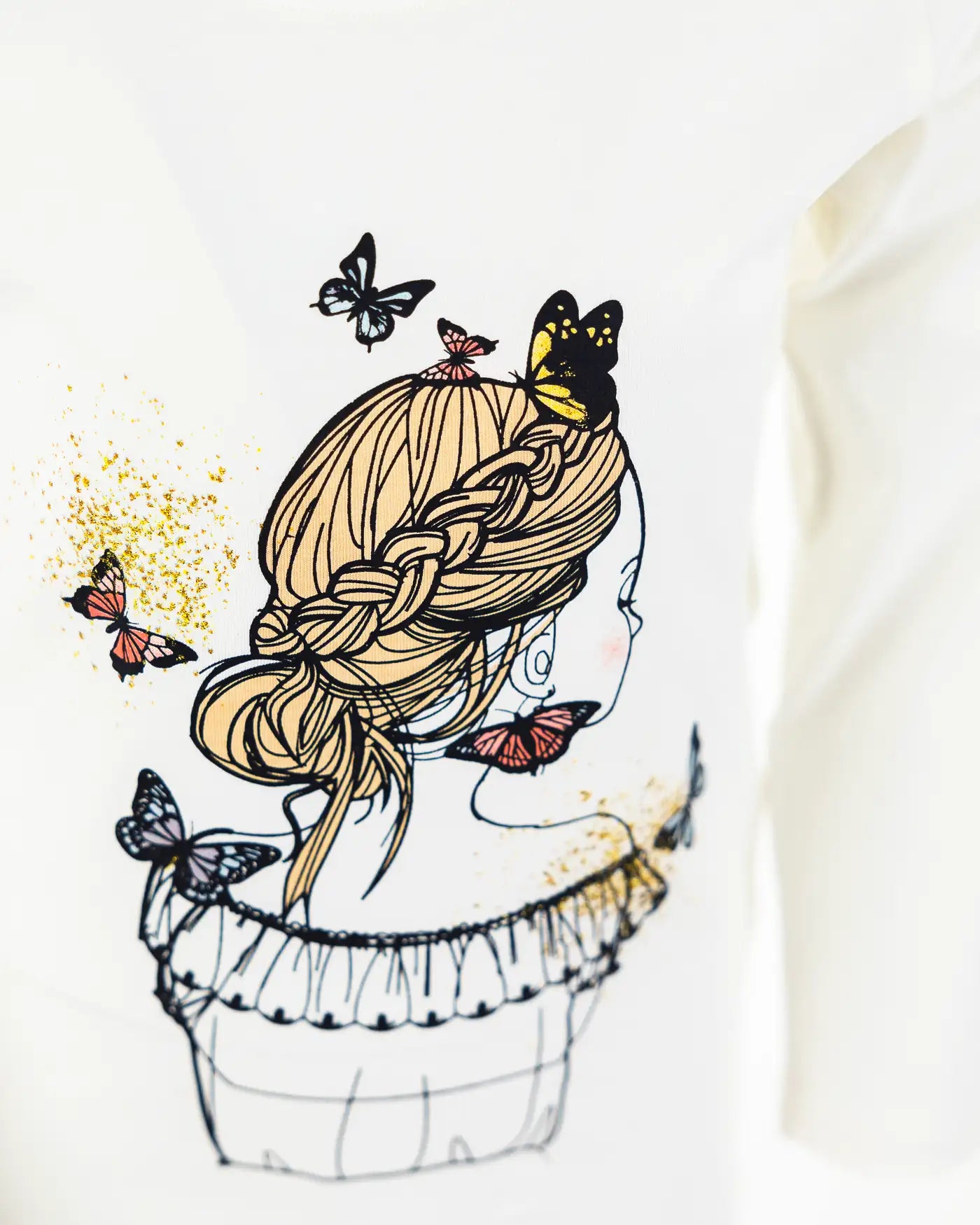 Girls Shirt Butterfly Lady