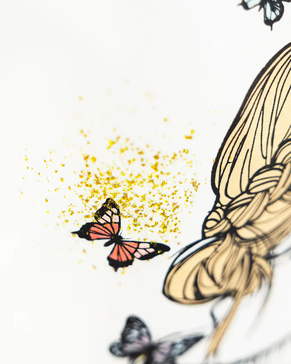 Girls Shirt Butterfly Lady