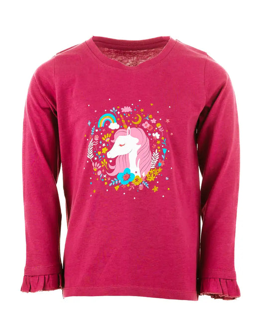 Girls Shirt Enchated Unicorn Pink