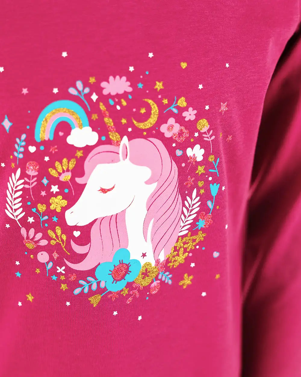 Girls Shirt Enchated Unicorn Pink