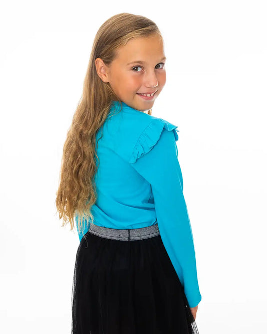 Girls Tunic Turqoise Butterfly