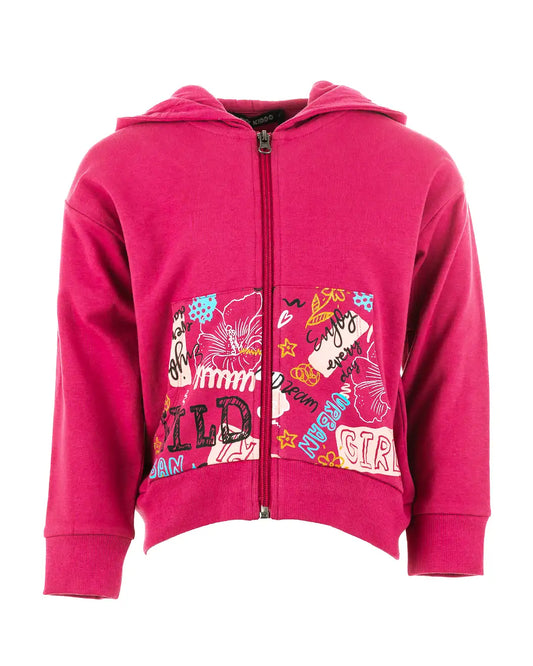 Girls Zipper Hoodie Wild