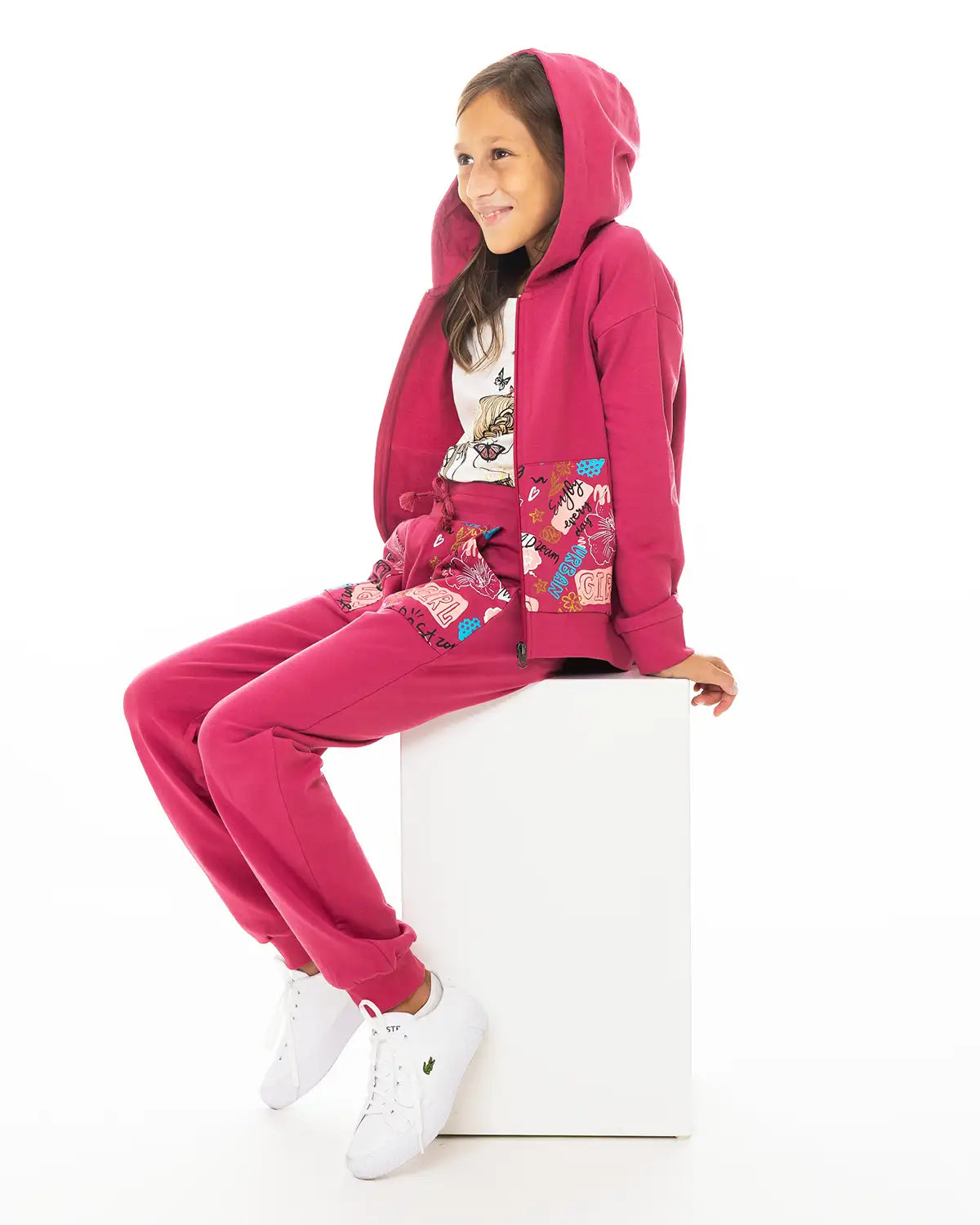 Girls Zipper Hoodie Wild