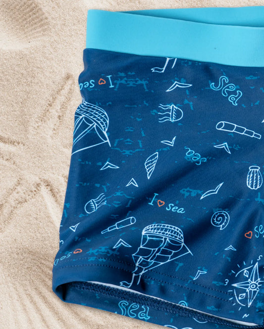 Boys' swim trunks Sail boat