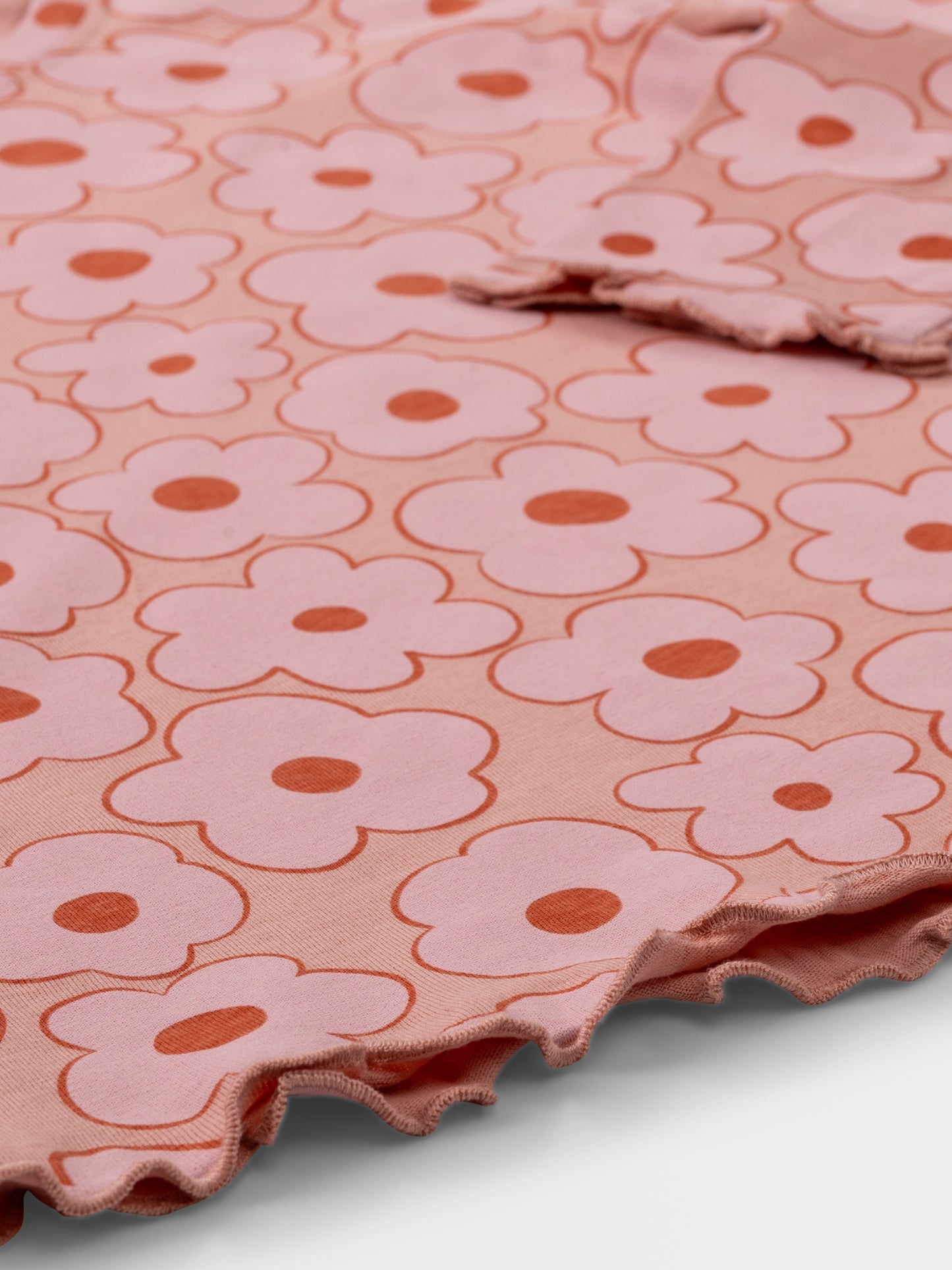 T-shirt Peach Beige Flowers