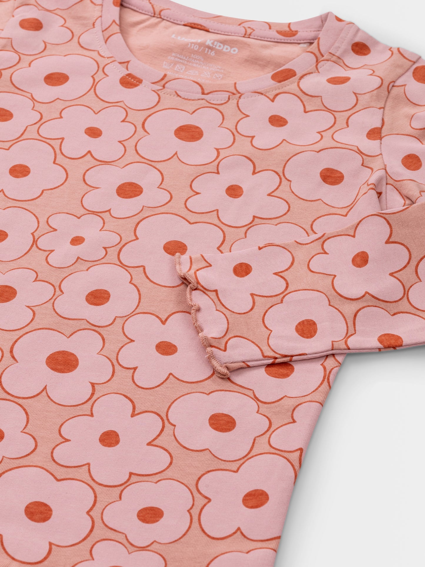 T-shirt Peach Beige Flowers