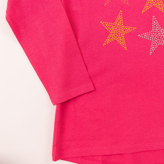Girls Tunic Pink Stars