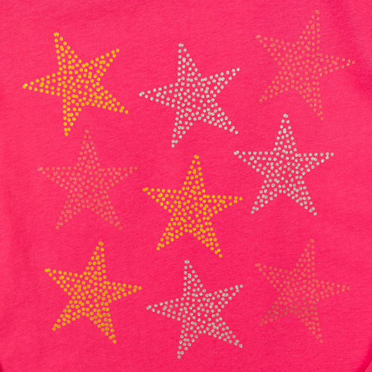 Girls Tunic Pink Stars