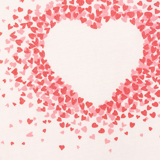 Girls Shirt White Heart