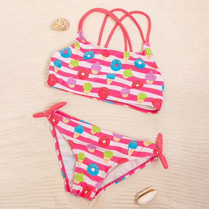 Girls Swimsuit Set Donuts