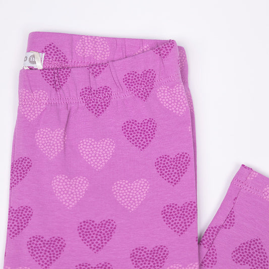 Girls Leggings Purple Love