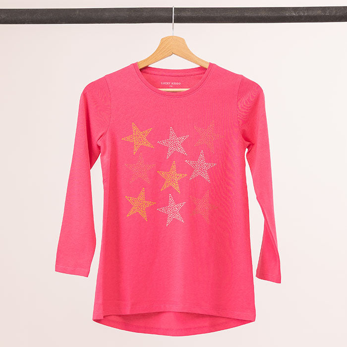 Girls Tunic Pink Stars