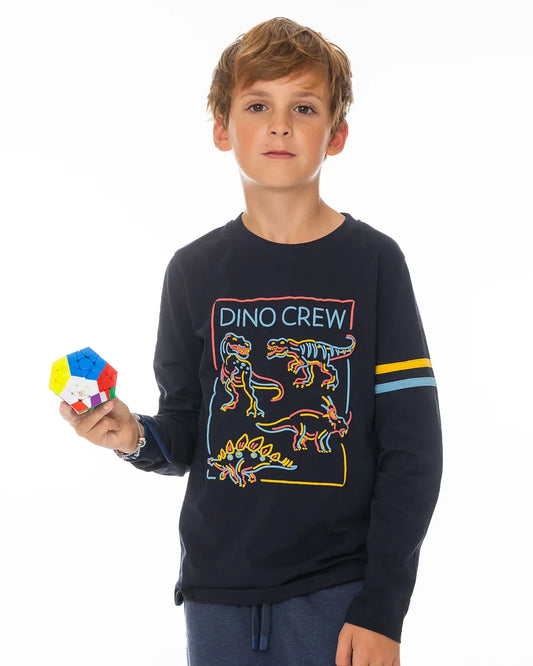 Boys Shirt Dino Crew