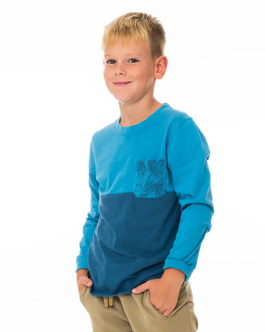 Boys Shirt Pocket Blue