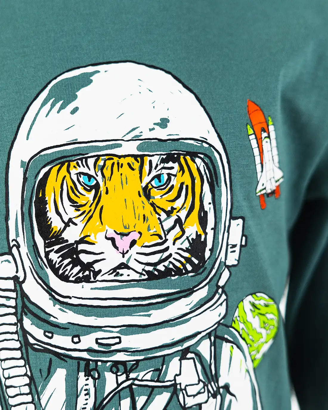 Boys Shirt Space Tiger