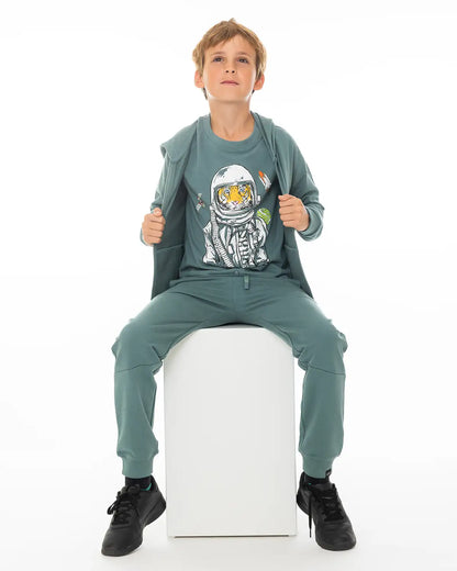 Boys Shirt Space Tiger