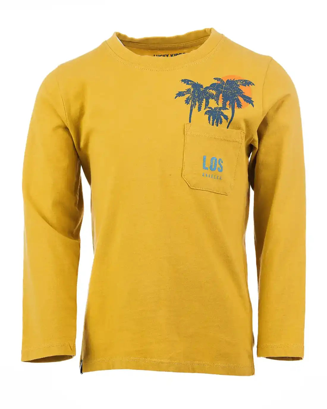 Boys Shirt Yellow Palm