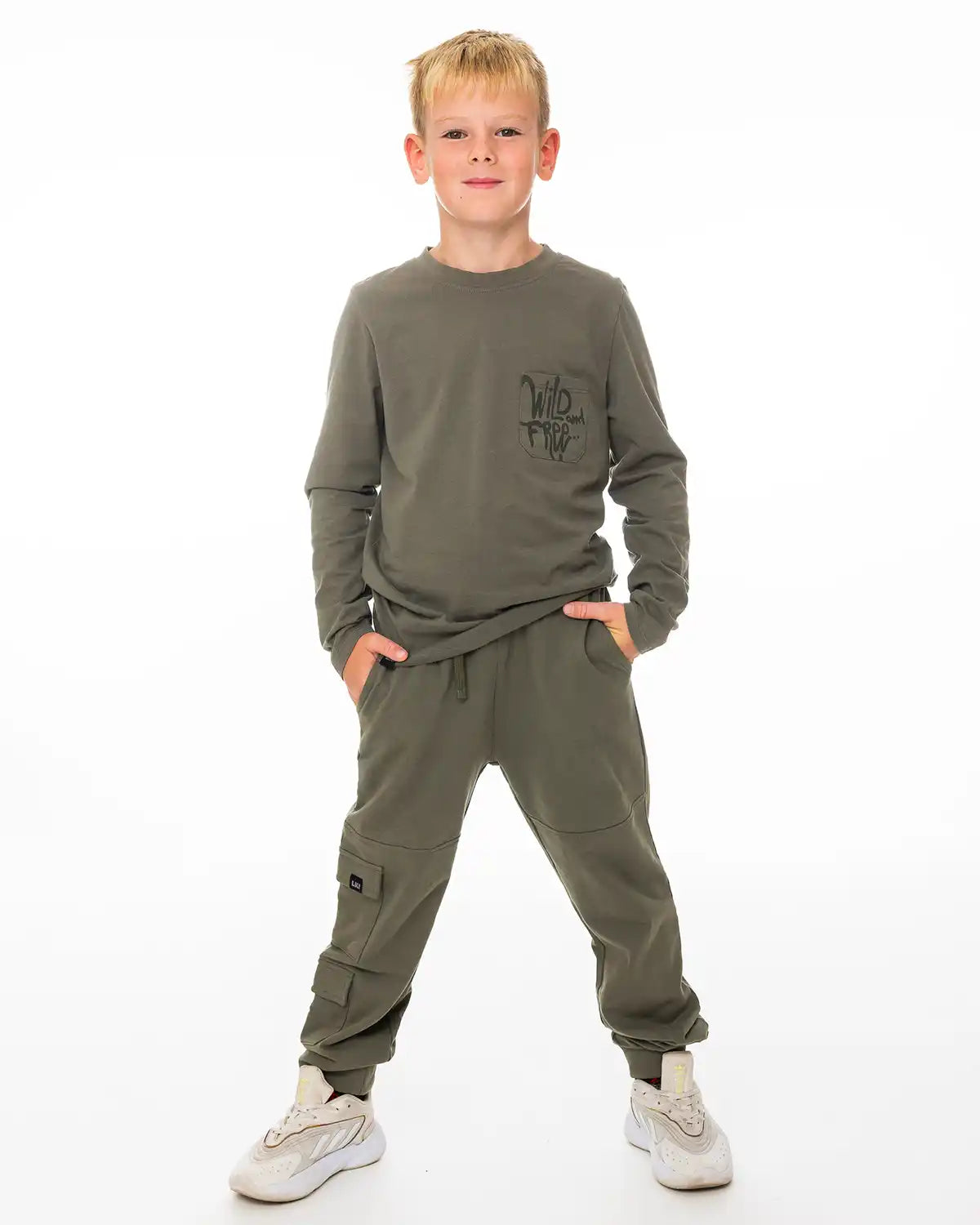 Boys T-shirt Pocket Olive