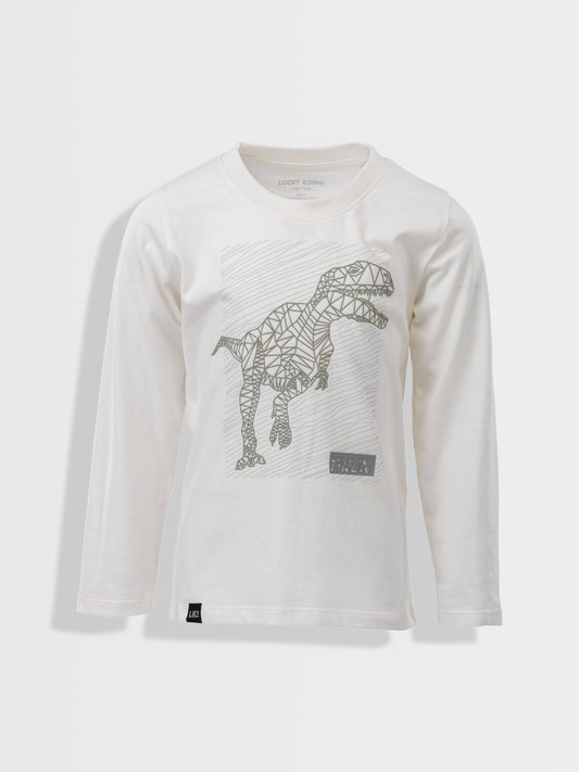 T-shirt Star White Dino