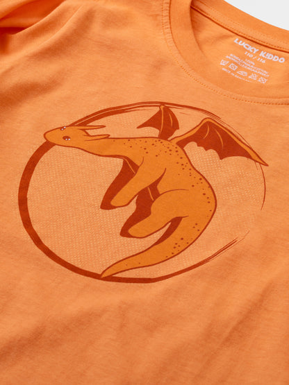 T-shirt Cotton Tan Flying Dino