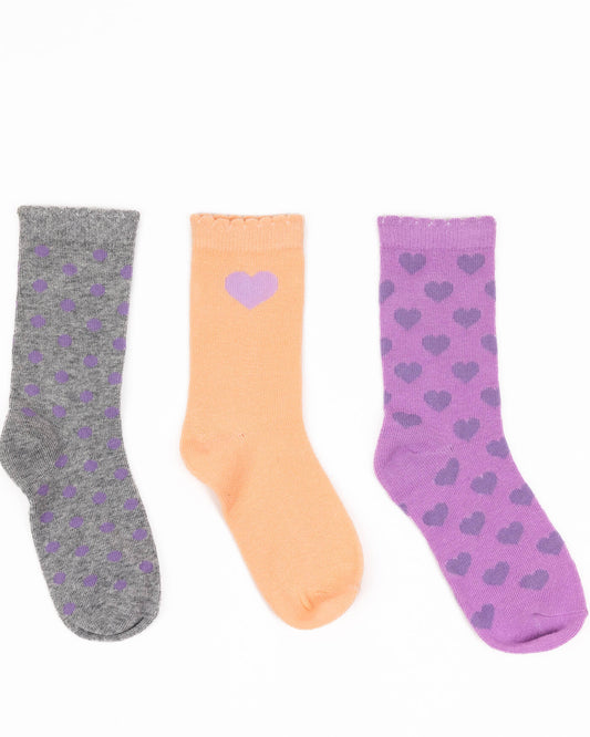 Girls' socks HEARTS 3 pieces