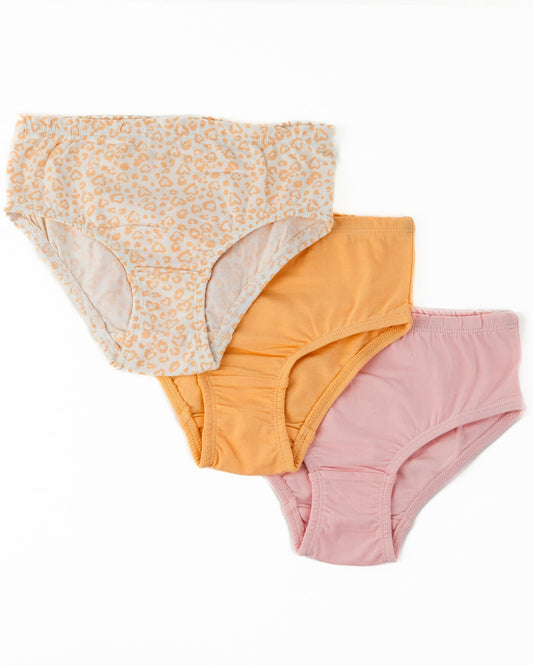 Girls' briefs HEARTS LEO 3 pieces