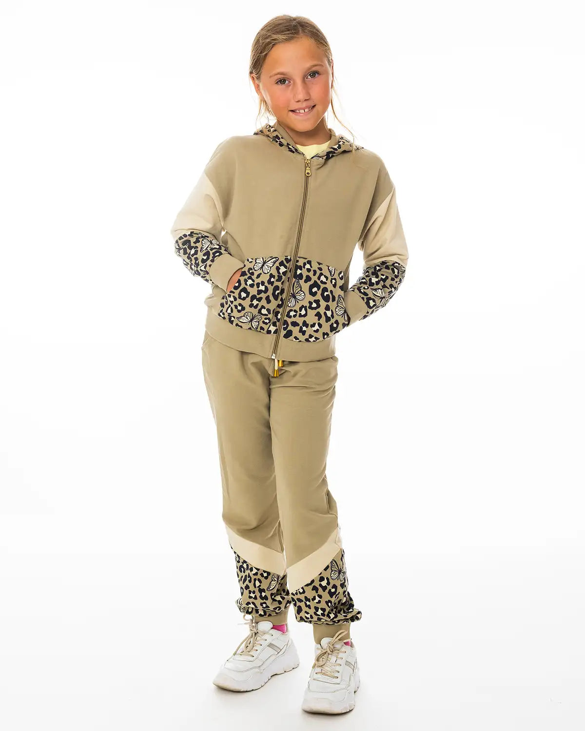 Girls Joggers Leopard