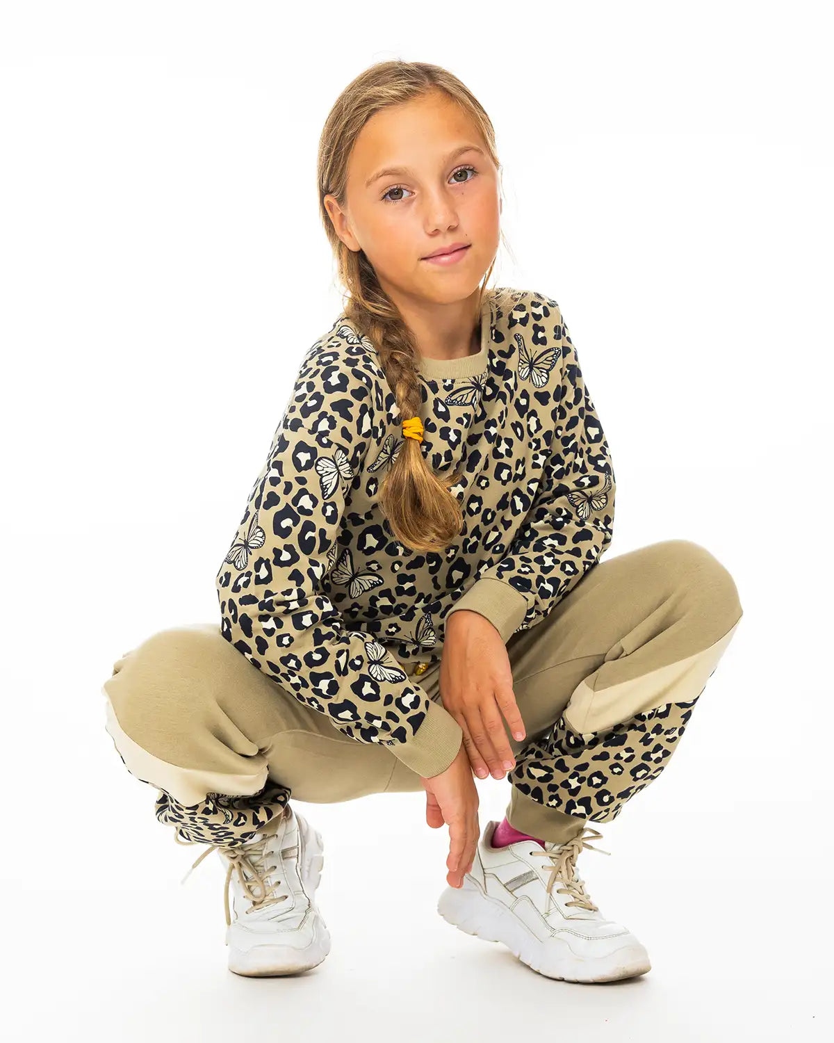 Girls Joggers Leopard