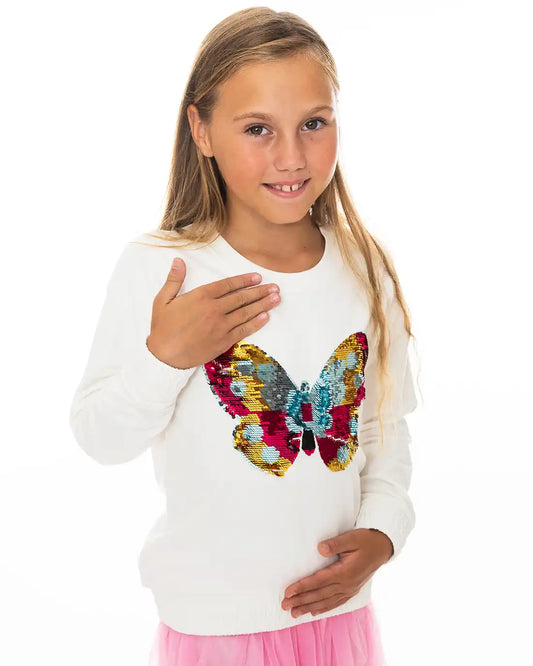 Girls Sweater Butterfly