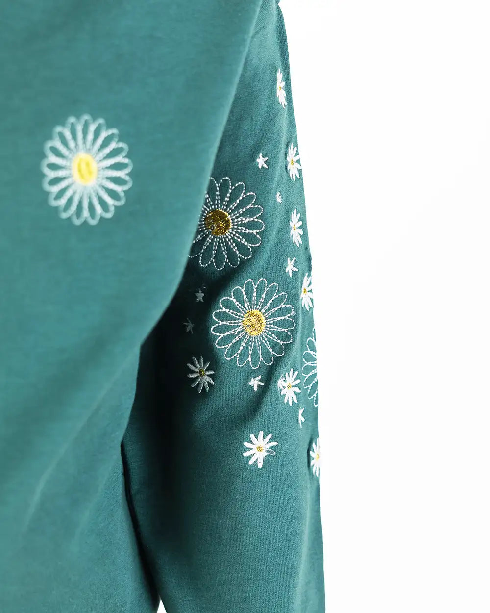 Girls Zipper Hoodie Daisies