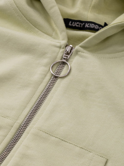 Organic Zipper Hoodie Aloe Wash