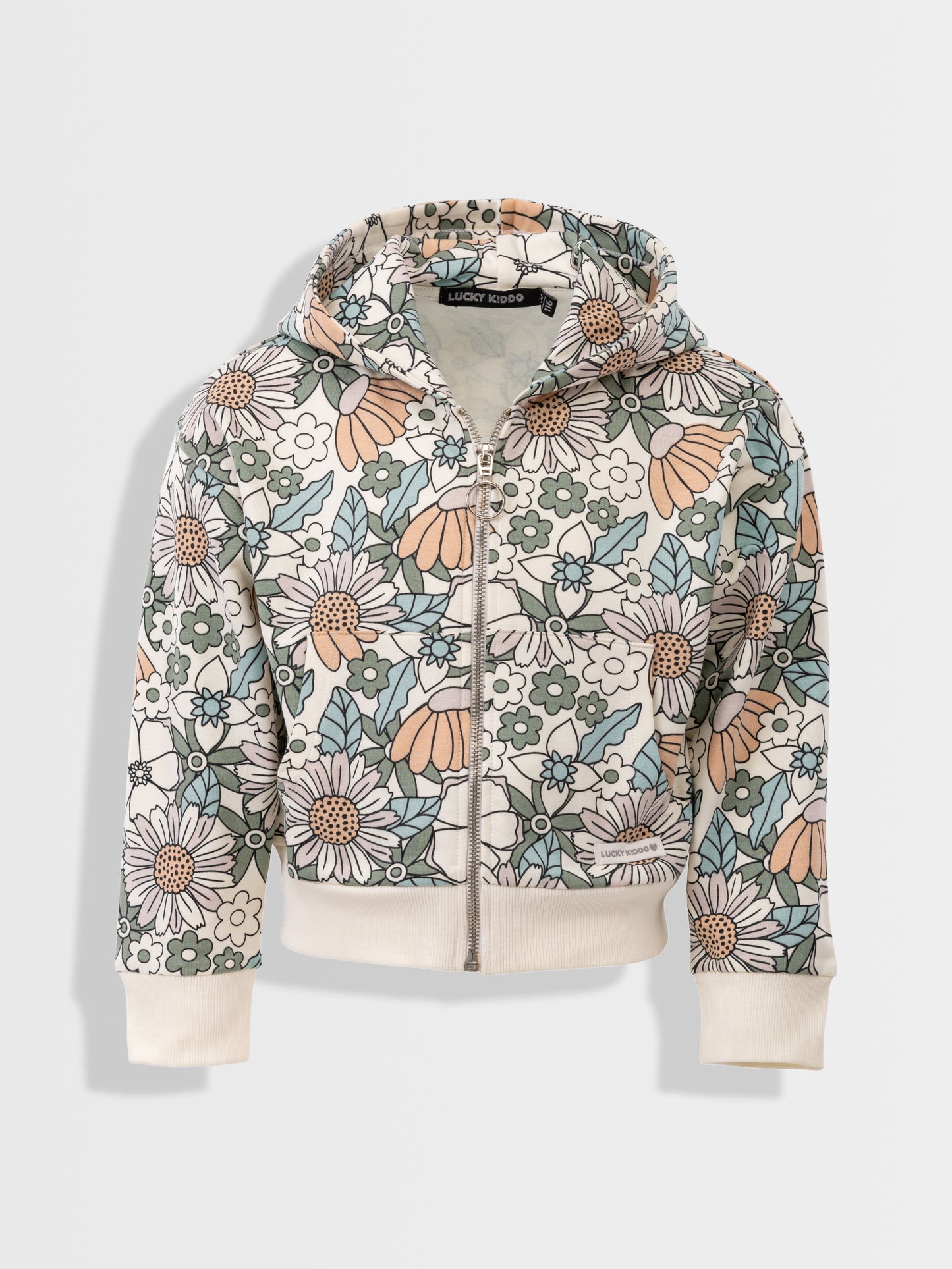 Zipper Hoodie Flowers