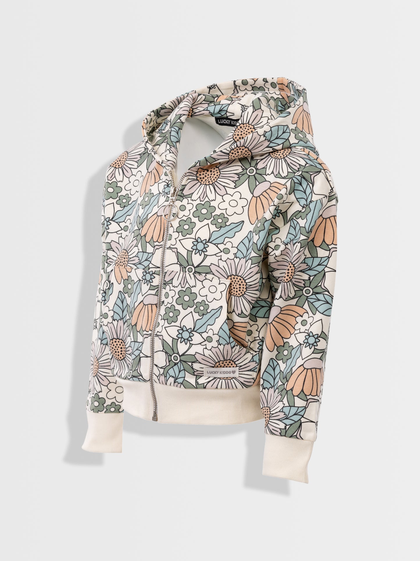 Zipper Hoodie Flowers