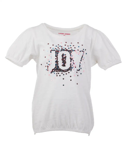 Girls T-shirt White Joy