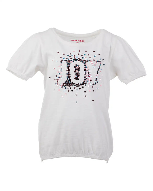 Girls T-shirt White Joy