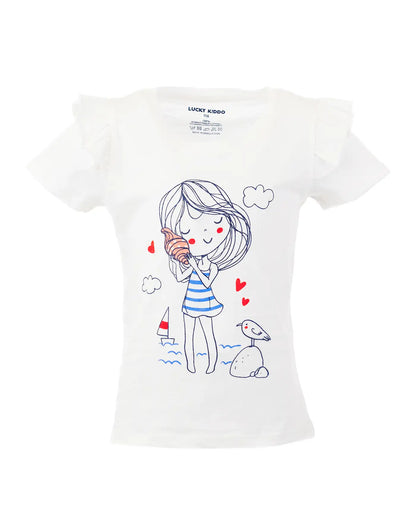 Girls T-shirt Beach Girl