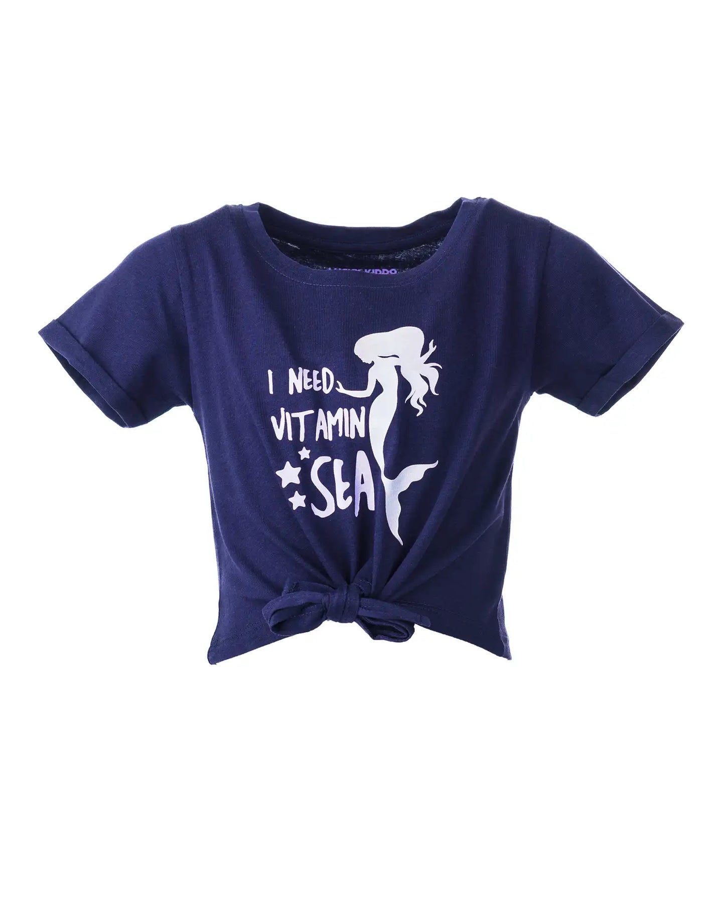 Girls Crop Top Blue Mermaid