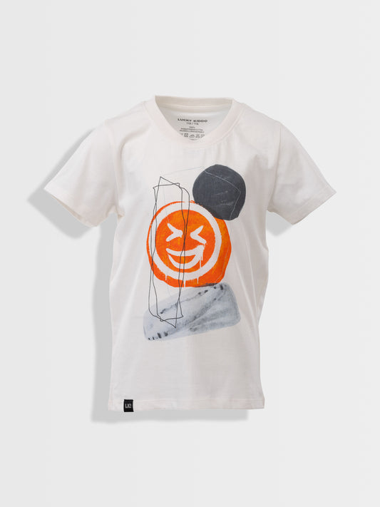 T-shirt Star White Smiley