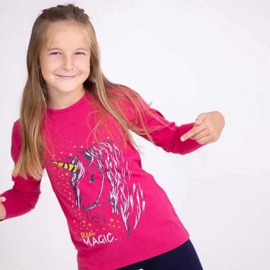 Girls Tunic Pink Unicorn